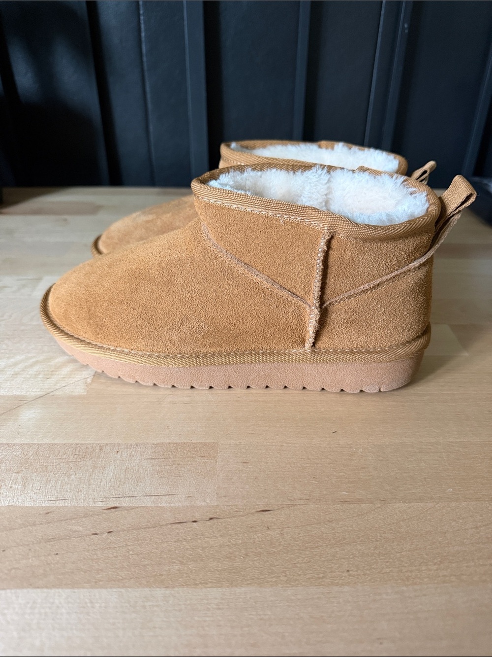 Women's Cozy Shearling-Lined Ankle Bootie - Chestnut, cushionaire brand